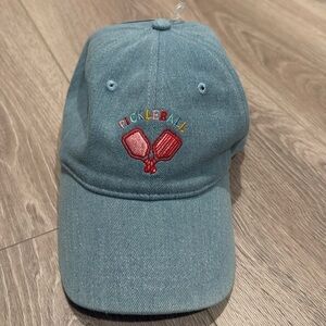 BNWT Frasier Sterling Pickleball Paddle Denim Embroidered Cotton baseball hat